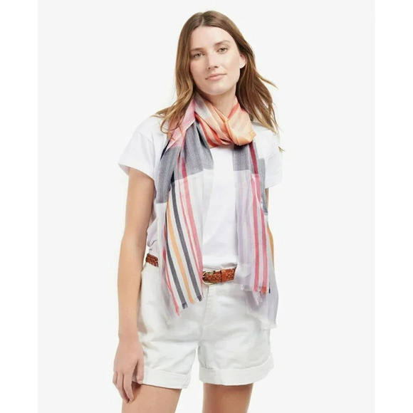 Barbour Women's Kendra Check Scarf O/S 180cm x 50cm (MSRP $70) - Picture 4 of 8